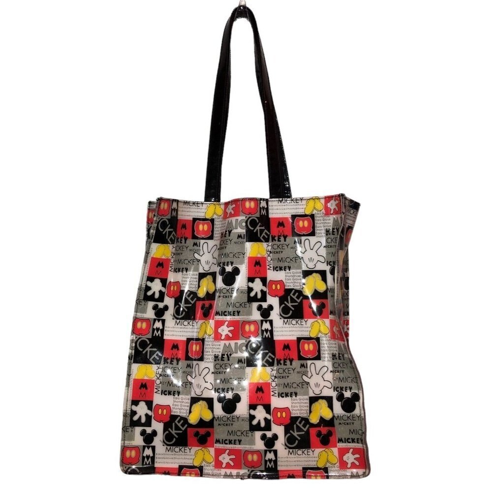 Walt Disney World Disneyland Mickey Mouse Printed Vinyl Tote Shopping Bag
